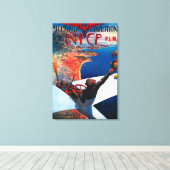 Meeting D' Aviation in Nice, France Poster Canvas Afdruk (Insitu (Houten vloer))