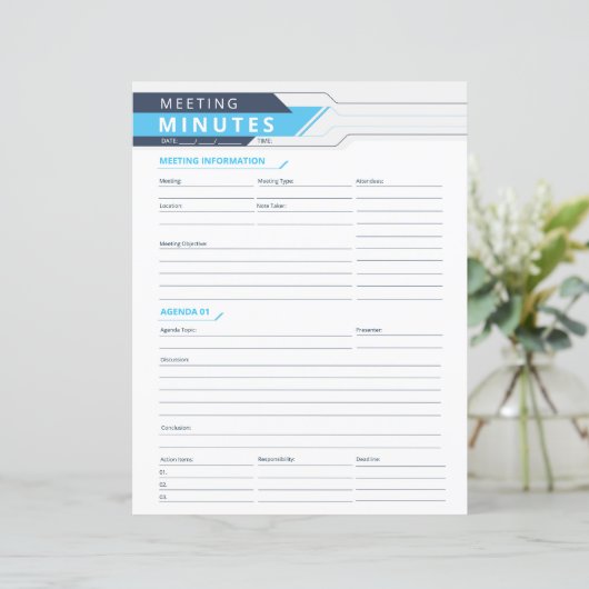 Meeting Minutes-tracker (Staand voorkant)