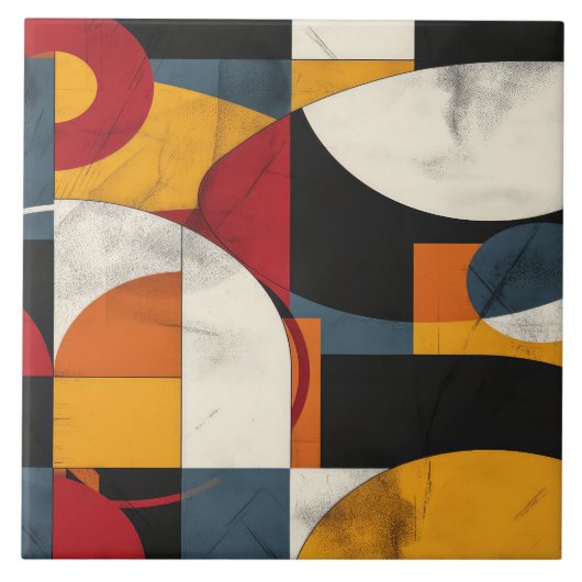 Meetkundig meesterschap midden eeuw nr. 4 tegeltje (Voorkant)