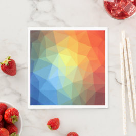 Meetkundige Regenboog Monogram Naam Servet