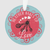 Meetlepels bakken gepersonaliseerde Kerstmis Ornament (voorkant)