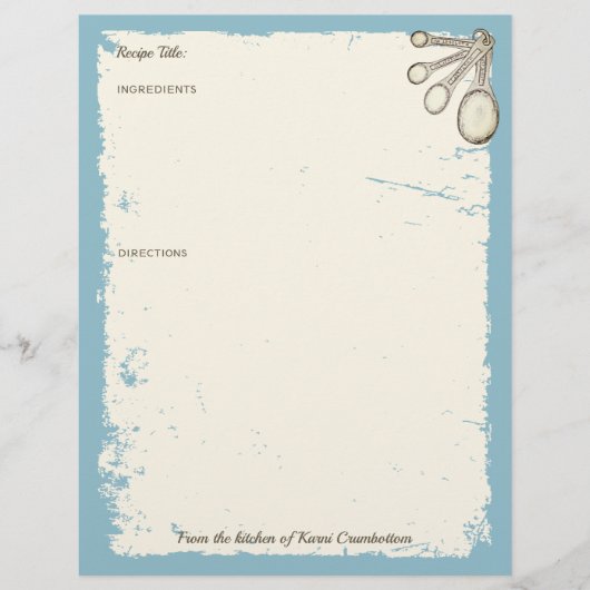 Meetlepels bakkerij op maat gesneden recept (Voorkant)