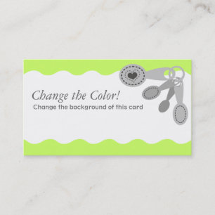 Meetlepels, hartbakbizenkaarten visitekaartje