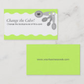 Meetlepels, hartbakbizenkaarten visitekaartje (Voorkant / Achterkant)