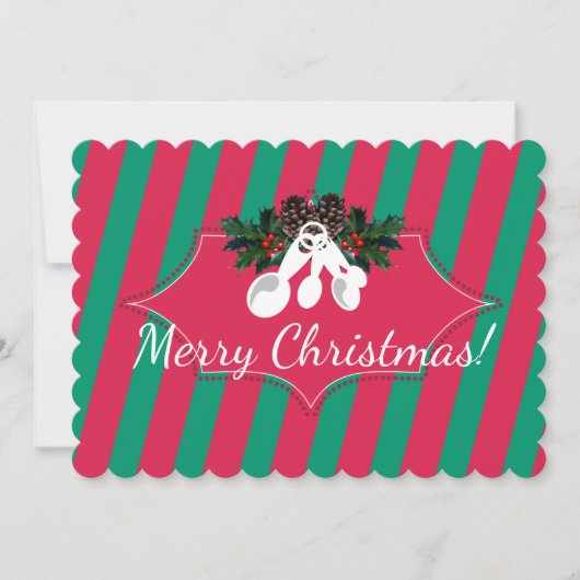 Meetlepels Kerstmis uit de keuken van Feestdagenkaart (Voorkant)