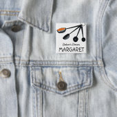 Meetlepels specerijen kookbaknaamlabel vierkante button 5,1 cm (In situ)