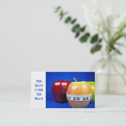 meetlint op appel visitekaartje (Staand voorkant)