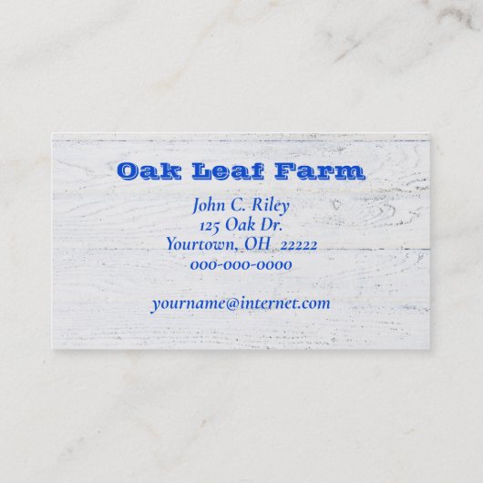 meetlint op appel visitekaartje (Achterkant)