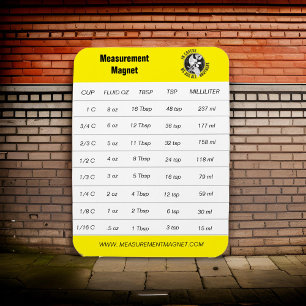 Meetmagneet Geel Logo Magneet