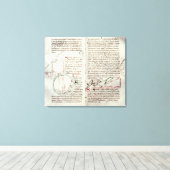 Meetschema's en tekstdiagram (vellum) canvas afdruk (Insitu (Houten vloer))