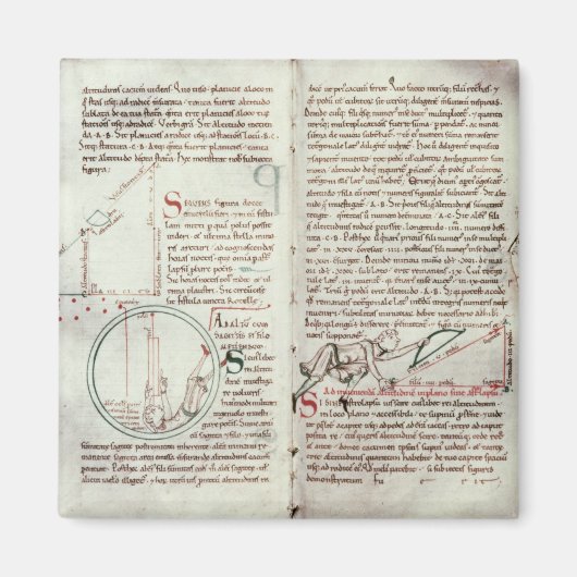 Meetschema's en tekstdiagram (vellum) magneet (Voorkant)