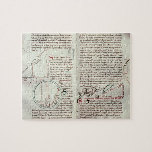 Meetschema's en tekstdiagrammen (vellum) legpuzzel (Horizontaal)