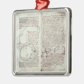 Meetschema's en tekstdiagrammen (vellum) metalen ornament (Links)