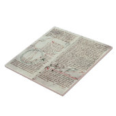 Meetschema's en tekstdiagrammen (vellum) tegeltje (Zijkant)