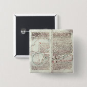 Meetschema's en tekstdiagrammen (vellum) vierkante button 5,1 cm (Voorkant /achterkant)