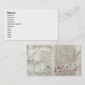 Meetschema's en tekstdiagrammen (vellum) visitekaartje (Voorkant / Achterkant)