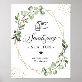 Meetstation Eucalyptus laat geometrische Poster