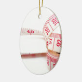 Meettape met gewichtsverlies keramisch ornament (Links)