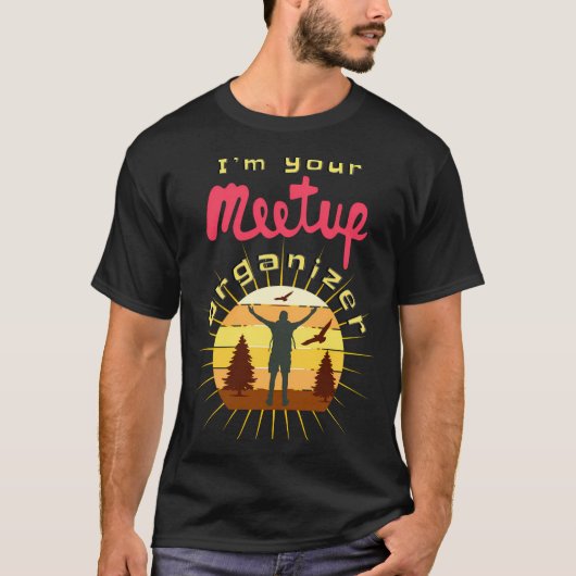 Meetup Group Organizer Medallion Grote Organisator T-shirt (Voorkant)