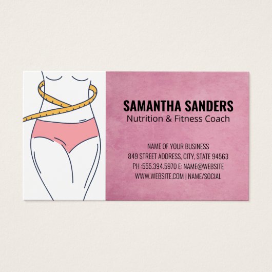 MeetWaistline | Gewichtsverlies Visitekaartje (Voorkant)