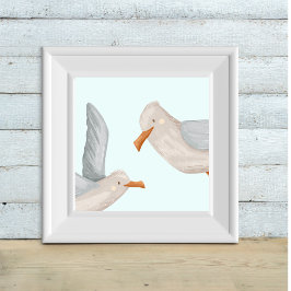 Meeuw Aventuren - Kunstprint voor kinderen aan de Poster