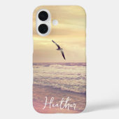 Meeuw bij Florida Sunrise Beach Naam Case-Mate iPhone Case (Achterkant)