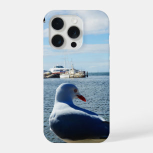 Meeuw, boten en de oceaan,   iPhone 15 pro case