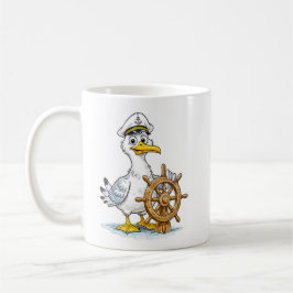 Meeuw Comic Schip Kapitein Koffiemok