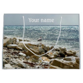 meeuw en zee branding groot cadeauzakje (Voorkant)