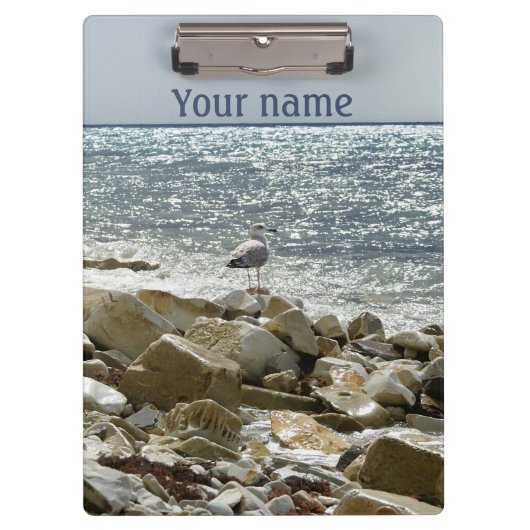 meeuw en zee branding klembord (Voorkant)
