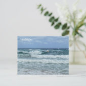 Meeuw en zee briefkaart (Staand voorkant)