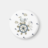 meeuw hitching een rit magneet (Voorkant)