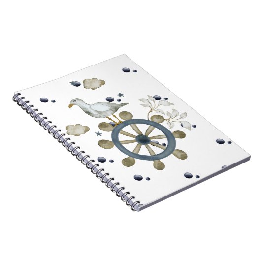 meeuw hitching een rit notitieboek (Rechterzijde)