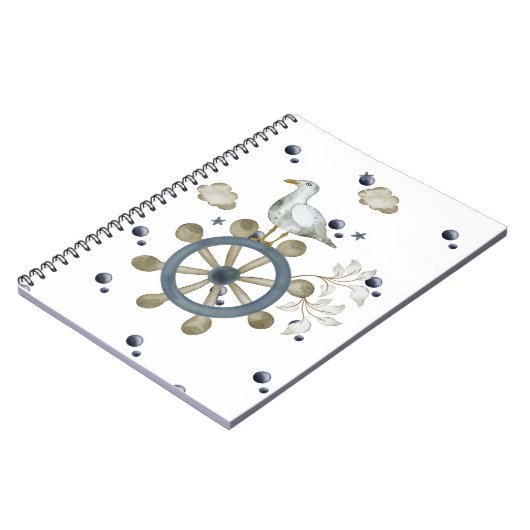 meeuw hitching een rit notitieboek (Linkerzijde)