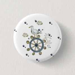 meeuw hitching een rit ronde button 3,2 cm