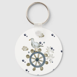 meeuw hitching een rit sleutelhanger