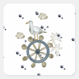 meeuw hitching een rit Sticker