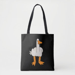 Meeuw met middelvinger Humor Grappig Gebaar Flip O Tote Bag