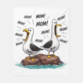 Meeuw Moeder Grappig Gepersonaliseerd Fleece Deken (Voorkant)