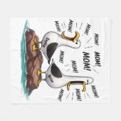 Meeuw Moeder Grappig Gepersonaliseerd Fleece Deken (Voorkant (Horizontaal))