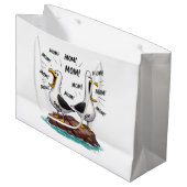 Meeuw Moeder Grappig Gepersonaliseerd Groot Cadeauzakje (Voorkant Gekanteld)