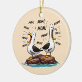Meeuw Moeder Grappig Gepersonaliseerd Keramisch Ornament (Links)