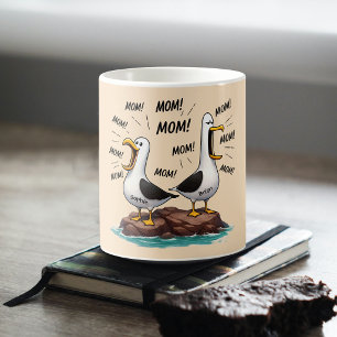 Meeuw Moeder Grappig Gepersonaliseerd Koffiemok