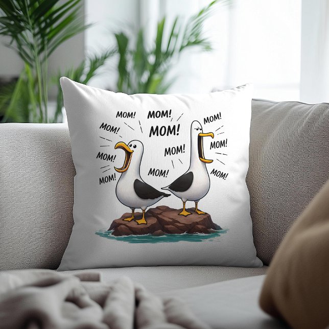 Meeuw Moeder Grappig Gepersonaliseerd Kussen (Creator heeft geüpload)
