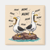 Meeuw Moeder Grappig Gepersonaliseerd Magneet (Voorkant)