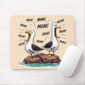 Meeuw Moeder Grappig Gepersonaliseerd Muismat (Met muis)
