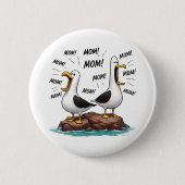 Meeuw Moeder Grappig Gepersonaliseerd Ronde Button 5,7 Cm (Voorkant)