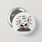 Meeuw Moeder Grappig Gepersonaliseerd Ronde Button 5,7 Cm (Voorkant /achterkant)