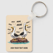 Meeuw Moeder Grappig Gepersonaliseerd Sleutelhanger (Achterkant)