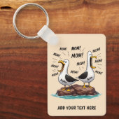 Meeuw Moeder Grappig Gepersonaliseerd Sleutelhanger (Voorkant)